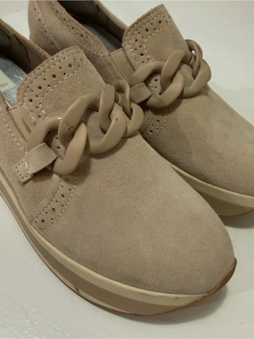 Dolce Vita Taupe Suede Loafers 7.5